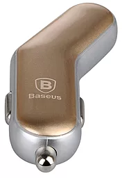 Автомобільний зарядний пристрій Baseus 2USB Car charger 2.4A Gold/Silver (smart-thin business series)