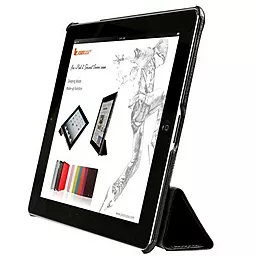 Чехол для планшета JustCase Leather Case For iPad 2/3/4 Black (SS0002) - миниатюра 3