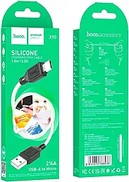 Кабель Hoco X90 Cool Silicone USB-A - micro USB 12w 2.4a 1м cable White - мініатюра 5 Кабель Hoco X90 Cool Silicone USB-A - micro USB 12w 2.4a 1м cable White - мініатюра 5