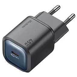 Сетевое зарядное устройство McDodo Ultimate Mini 45w GaN PD USB-C charger black (CH-4391) - фото Сетевое зарядное устройство McDodo Ultimate Mini 45w GaN PD USB-C charger black (CH-4391)