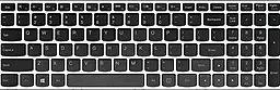 Клавиатура для ноутбука Lenovo Ideapad 500-15 Z51-70 frame подсветка клавиш черная
