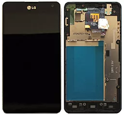 Дисплей LG Optimus G (E970, E971) с тачскрином и рамкой, оригинал, Black - фото Дисплей LG Optimus G (E970, E971) с тачскрином и рамкой, оригинал, Black
