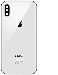 Задняя крышка корпуса Apple iPhone XS со стеклом камеры Silver