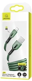 Кабель Usams U51 Silicone USB-A - Lightning 10w 1м cable Dark/Green - фото 2