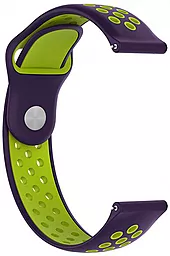 Сменный ремешок для фитнес трекера Amazfit Bip Smartwatch 20мм двуцветный Purple/Green (AMZBPSILNIKE-SSA) - миниатюра 2