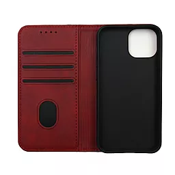 Чехол-книжка 1TOUCH Premium для iPhone 13 mini (Dark Red) - миниатюра 2