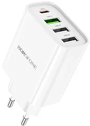Мережевий зарядний пристрій Borofone BA79A 20w PD/QC 3xUSB-A/USB-C home charger white - мініатюра 4