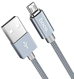 Кабель USB Hoco U40A Magnetic Adsorption micro USB Cable Gray - миниатюра 2
