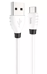 Кабель Hoco X27 Excellent USB-A - micro USB 12w 2.4a 1м cable White - фото Кабель Hoco X27 Excellent USB-A - micro USB 12w 2.4a 1м cable White