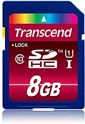 Карта пам'яті Transcend SDHC 8Gb Class 10 UHS-I U1 (TS8GSDHC10U1) - фото Карта пам'яті Transcend SDHC 8Gb Class 10 UHS-I U1 (TS8GSDHC10U1)