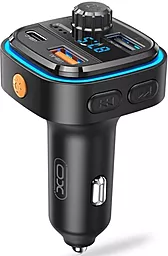 Автомобільний зарядний пристрій XO BCC08 15w PD 2xUSB-A/USB-C ports car charger black