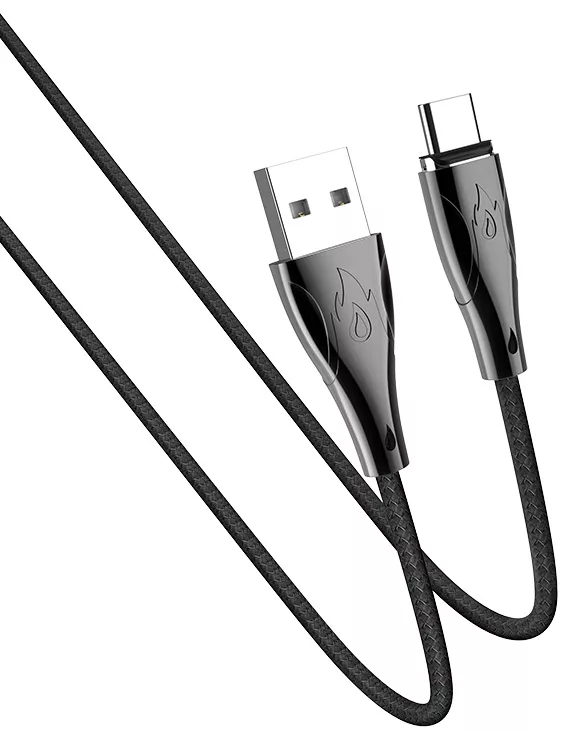 Кабель Hoco U75 Blaze Magnetic USB-A - Type-C 15w 3a 1.2м cable Black - фото 1