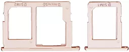 Держатель (лоток) Сим карты Samsung Galaxy J5 Prime G570 / Galaxy J7 Prime G610 и карты памяти Dual SIM Pink