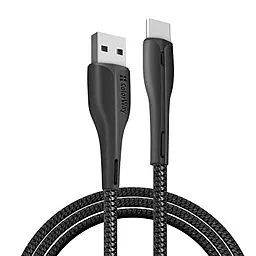 Кабель ColorWayLED USB-A - Type-C 12w 2.4a 1м cable Black - фото Кабель ColorWayLED USB-A - Type-C 12w 2.4a 1м cable Black