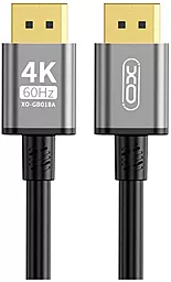 Видеокабель GB018B DisplayPort v1.2 4k 60hz 5m tranish XO - фото Видеокабель GB018B DisplayPort v1.2 4k 60hz 5m tranish XO