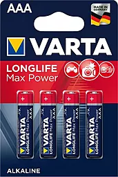 Батарейки Varta AAA / LR03 Longlife Max Power 4шт 1.5 V