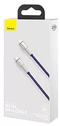 Кабель USB PD Baseus Cafule Metal 20W 2M USB Type-C - Lightning Cable Purple (CATLJK-B05) - миниатюра 5