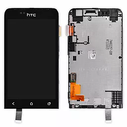Дисплей HTC One V (T320e) з тачскріном і рамкою, Black