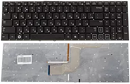 Клавиатура для ноутбука Samsung RC508, RC510, RC520, RV509, RV511, RV513, RV515, RV518, RV520 с подсветкой клавиш без рамки Black