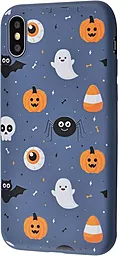Чохол Wave Fancy Ghosts and pumpkins Apple iPhone XS Max Dark Blue