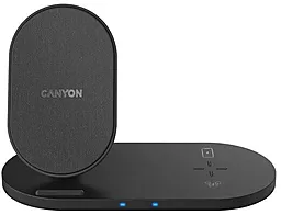 Беспроводное (индукционное) зарядное устройство Canyon 2-in-1 2a wireless charger black (CNS-WCS202B) - фото Беспроводное (индукционное) зарядное устройство Canyon 2-in-1 2a wireless charger black (CNS-WCS202B)