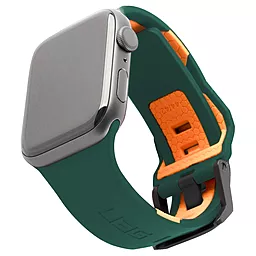 Змінний ремінець для розумного годинника Civilian Silicone Watch Strap for Apple Watch 38mm/40mm/41mm (OEM) (ARM58394) Green Orange