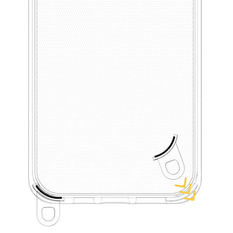 Чехол Epik Clear Case with Strap для Apple iPhone 13, iPhone 14 Black - фото 6