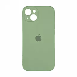 Чехол Silicone Case Full Camera для Apple iPhone 15 Plus fresh green