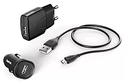 Автомобільний + мережевий зарядній пристрій Hama "Picco" Home Charger + Car Charger + micro USB
