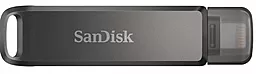Флешка SanDisk iXpand Luxe 128Gb USB 3.1 + Type-C/Lightning (SDIX70N-128G-GN6NE) Black - фото Флешка SanDisk iXpand Luxe 128Gb USB 3.1 + Type-C/Lightning (SDIX70N-128G-GN6NE) Black