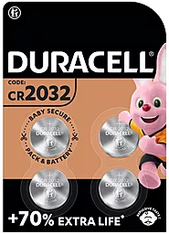 Батарейки Duracell CR2032 / DL2032 4шт (5007662/5010951/5014799) 3 V