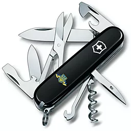 Мультитул Victorinox Climber Ukraine (1.3703.3_T1010u) Black Герб Украины с лентой - фото Мультитул Victorinox Climber Ukraine (1.3703.3_T1010u) Black Герб Украины с лентой