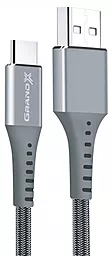 Кабель Grand-X USB-A - Type-C 15w 3a 1.2м cable Grey - фото Кабель Grand-X USB-A - Type-C 15w 3a 1.2м cable Grey