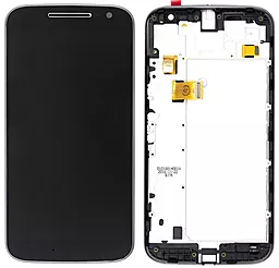 Дисплей Motorola Moto G4 (XT1620, XT1621, XT1622, XT1624, XT1625, XT1626) з тачскріном і рамкою, Black