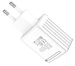 Сетевое зарядное устройство Hoco С39А Enchanting Charger 2 USB 2.4A White (C39A) - миниатюра 2