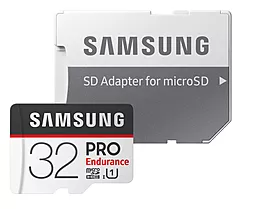 Карта пам'яті Samsung microSDHC 32GB Pro Endurance Class 10 UHS-I U1 + SD-адаптер (MB-MJ32GA/RU) - фото Карта пам'яті Samsung microSDHC 32GB Pro Endurance Class 10 UHS-I U1 + SD-адаптер (MB-MJ32GA/RU)