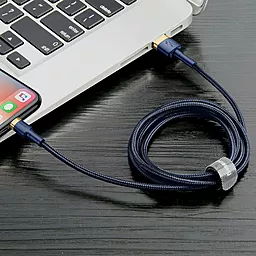 Кабель USB Baseus Kevlar 2M Lightning Cable Gold/Blue (CALKLF-CV3) - миниатюра 11