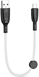 Кабель USB XO NB247 Suluo Silicone 6A 0.25M Micro USB Cable White