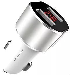 Автомобильное зарядное устройство WUW C129 2.4a 2xUSB-A ports сar charger white - фото Автомобильное зарядное устройство WUW C129 2.4a 2xUSB-A ports сar charger white
