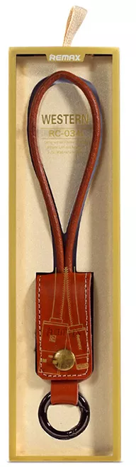 Кабель Remax Western USB-A - micro USB 12w 2.4a 0.15м cable Brown (RC-034m) - фото 3