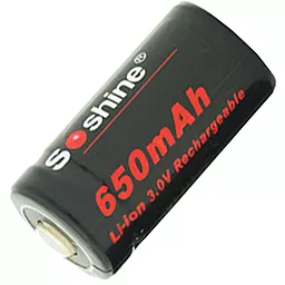 Акумулятор Soshine CR123A / 16340 650mAh (защита) 1шт 3.0 V