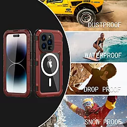 Чехол Shellbox M Waterproof Case with MagSafe для iPhone 14 Red + Black - миниатюра 2
