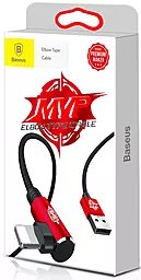 Кабель Baseus MVP Elbow USB-A - Lightning 12w 2.4a 1м cable Red (CALMVP-09) - мініатюра 3 Кабель Baseus MVP Elbow USB-A - Lightning 12w 2.4a 1м cable Red (CALMVP-09) - мініатюра 3
