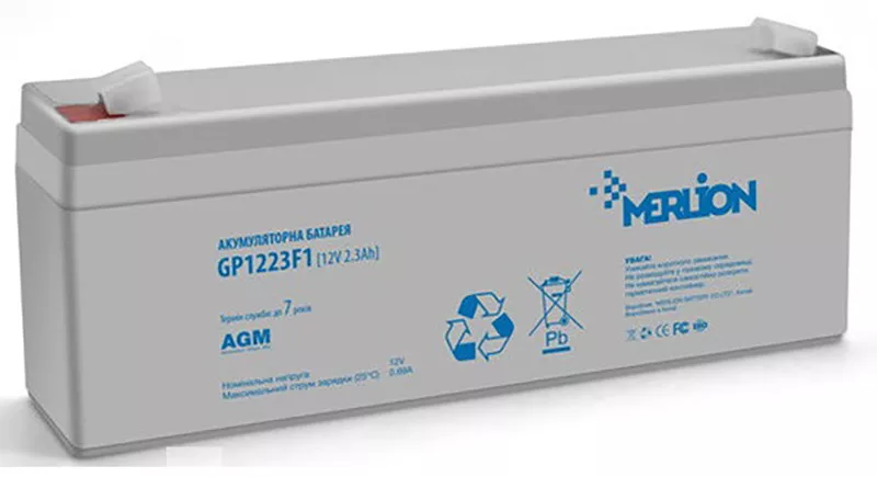 Акумуляторна батарея Merlion 12V-2.3Ah (GP1223F1) - фото 2