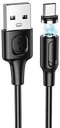 Кабель Borofone BX41 Amiable Magnetic USB-A - Type-C 15w 3a 1м cable Black - фото Кабель Borofone BX41 Amiable Magnetic USB-A - Type-C 15w 3a 1м cable Black