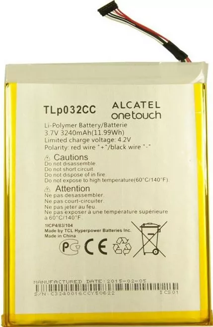 Акумулятор для планшета Alcatel I221 One Touch Pixi 8 / TLp032C2 (3.7V 3240 mAh) 12 міс. гарантії - фото 1