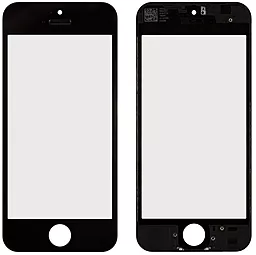 Корпусне скло дисплея Apple iPhone 5S, SE (з OCA плівкою) з рамкою, оригінал, Black - фото Корпусне скло дисплея Apple iPhone 5S, SE (з OCA плівкою) з рамкою, оригінал, Black