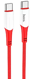 Кабель Hoco X70 Ferry USB Type-C - Type-C 60w 3a 1м PD cable Red - фото Кабель Hoco X70 Ferry USB Type-C - Type-C 60w 3a 1м PD cable Red