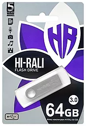 Флешка Hi-Rali Shuttle 64gb Silver - фото Флешка Hi-Rali Shuttle 64gb Silver