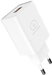 Сетевое зарядное устройство WUW C186 18w QC3.0 USB-A home charger white - фото Сетевое зарядное устройство WUW C186 18w QC3.0 USB-A home charger white